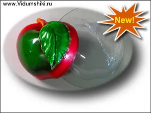 Пластиковая форма для мыла Яблочко 2313308