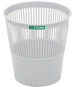 Корзина для бумаг 9л сетчатая, серая, Стамм