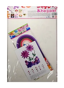 Набор для творчества Оригами Чудо-творчество Набор для квиллинга Хризантемы 21,5*36см