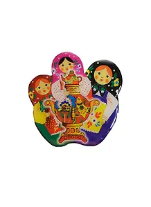 Магнит Матрешки с самоваром (смола) (02-34AS-F05S)