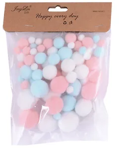 Набор помпонов для творчества (пастельный микс)