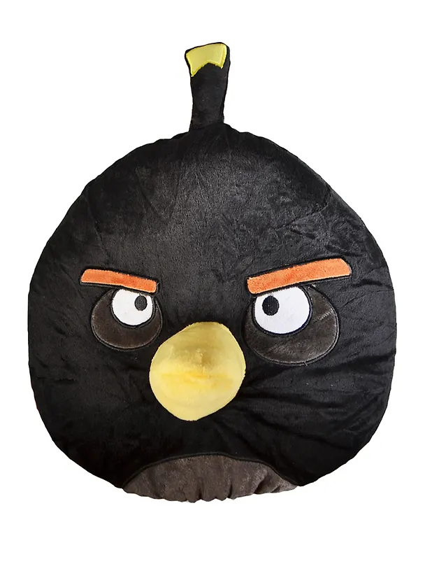 Декоративная подушка Angry Birds Черная птица / Black bird (ABB12) (30х25) 2366748 — 1
