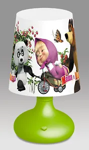 Светильник настольный "Абажур" на базе 5-ти светодиодов, двойн.питание, Маша и Медведь