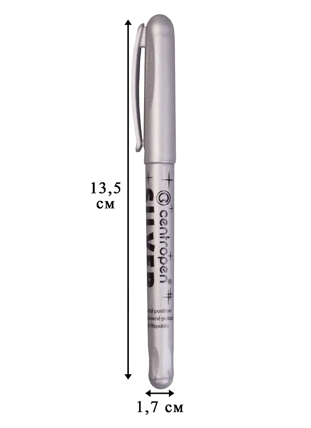 Маркер перманентный Centropen, серебряный 203065 — 4