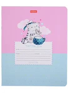 Тетрадь в косую линейку Hatber, "Приключения кота Пирожка", 12 листов, в ассортименте