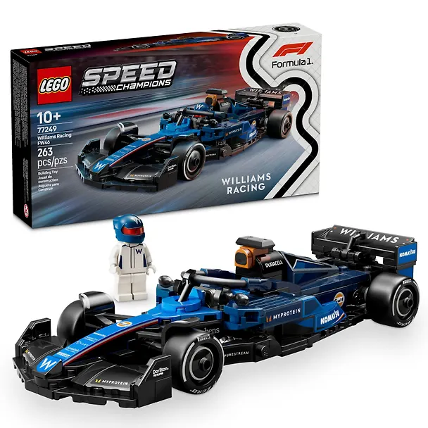 77249 Конструктор детский LEGO Speed Champions Гоночный автомобиль Формула-1 Williams Racing FW46, 263 деталей, возраст 10+ 3169396 — 1