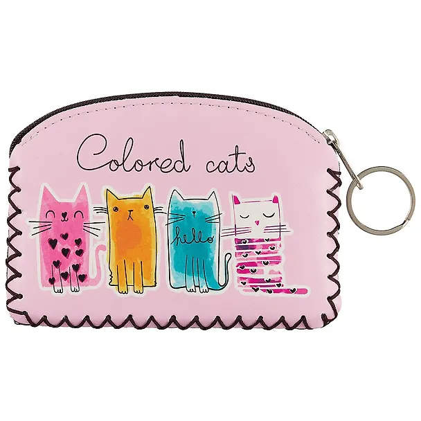 Кошелек на молнии Colored Cats (9х13) (кожзам) 2619147 — 1