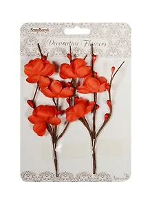 Цветы вишни из бумаги КРАСНЫЕ, 2 шт