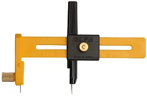 Нож циркульный d=10-150мм, зап.лезвия 5шт, инструм.сталь, блист., OLFA