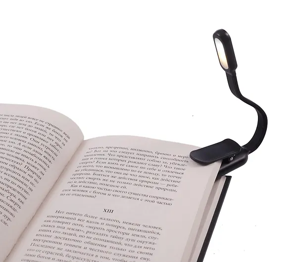 Мини-лампа LED для чтения, черная, micro USB, Читай-город 3111178 — 5