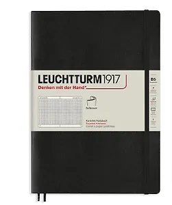 Книга для записей B5, 61 лист в клетку "Classic", мягкая обложка, черный, Leuchtturm1917