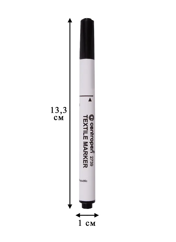 Маркер для текстиля Centropen, черный 1,8 мм 245966 — 2