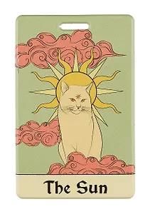 Чехол для карточек вертикальный "Кот Таро" (белый) (ДК2023-437)