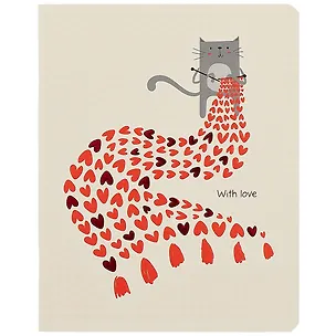 Тетрадь в клетку Academy Style, With love, 48 листов, в ассортименте 251841