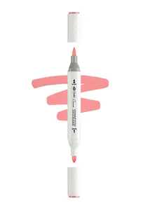 Маркер акриловый "Сонет" розовый тёмный, двусторонний, перо кисть/пуля