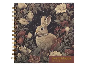 Скетчбук 195*195 40л "Магия леса. Кот" 160г/м2, тв.обложка, спираль