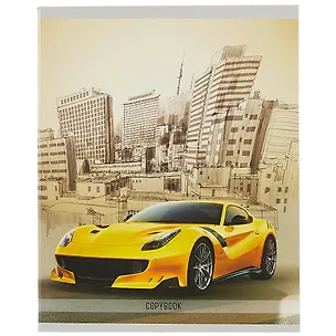 Тетрадь в линейку Listoff, "Спортивные машины", 48 листов, в ассортименте 259579