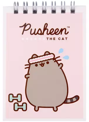 Блокнот А7 40л "Pusheen" евроспираль,выб.УФ-лак, ассорти — 2983742 — 1