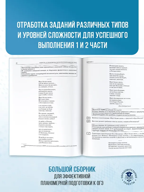 Книга ОГЭ-2026. Литература.20 тренировочных вариантов экзаменационных работ для подготовки к основному государственному экзамену (Елена Зинина, Алексей Федоров) — 8