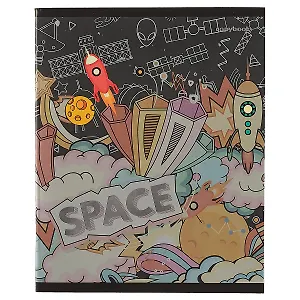 Тетрадь в клетку Unnika, "Космическое граффити", 48 листов, в ассортименте