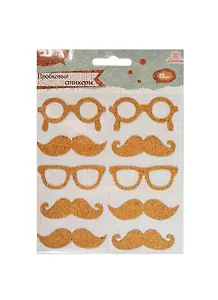 Набор д/творчества Стикеры пробковые Очки/усы 7918