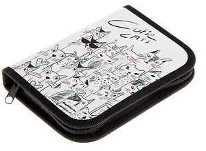 Пенал школьный 1 отделение "Котики"