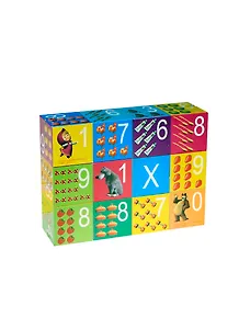 Набор из 12 кубиков Играем вместе Маша и Медведь Цифры пленка (176906) (01321) (Играем вместе)