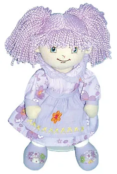Тряпичная кукла "Девочка в сиреневом (фарт.)" (30 см) (14283) 2205314