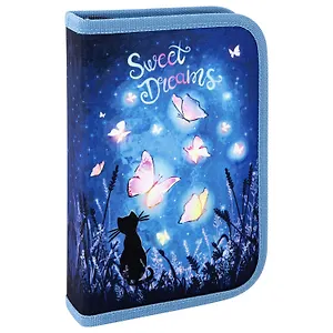 Пенал 1 отделение "Sweet dreams" с наполнением, 21*14 см, 24 предмета