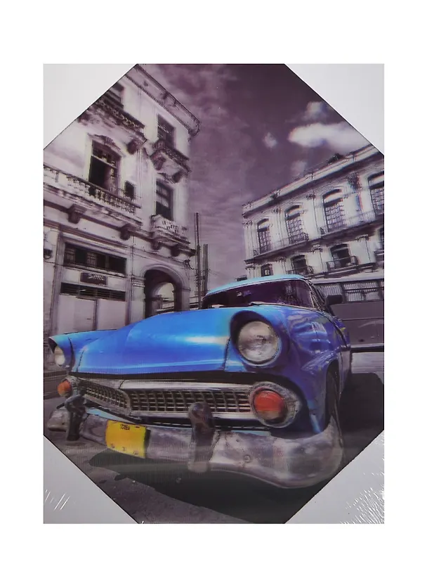 Постер 3D, Синий автомобиль (18х24) (00883) 2424122 — 1