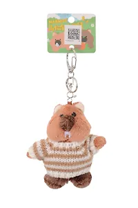 Брелок Сурок в свитере коричневый (текстиль) (12см) (12-21082025-F46)
