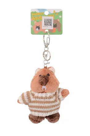 Брелок Сурок в свитере коричневый (текстиль) (12см) (12-21082025-F46) 3124754