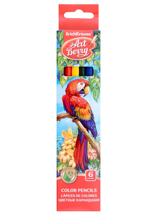 Карандаши цветные, ArtBerry, 6 цветов 2975865 — 1