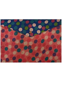 Папка-конверт на кнопке "Лен в горошек"