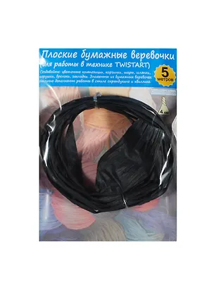 Плоская бумажная веревочка №15 Графит (TW041505) (5м) (упаковка) 2412587