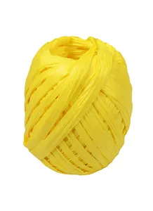 Набор для упаковки, кокон, рафия, 20м, крафт уп., ярко-желтый