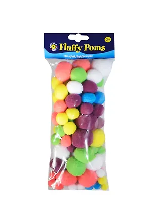 Набор для декорирования Пушистые помпоны Неон 2 (2470010) (100шт) (3+) (упаковка) 2419131