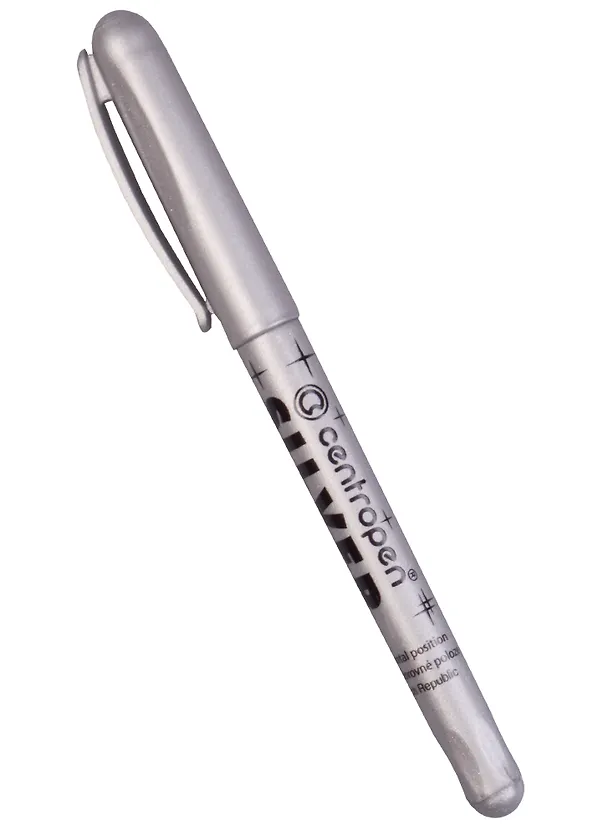 Маркер перманентный Centropen, серебряный 203065 — 2