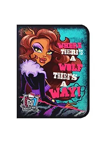 Папка для тетрадей А5 "Monster High" на молнии с 3-х сторон 24*18,5см, пластик, Академия Групп