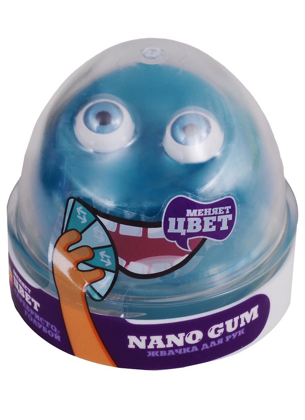 Игрушка-лизун «Меняет цвет серебристо-голубой», Nano Gum 2650602 — 1