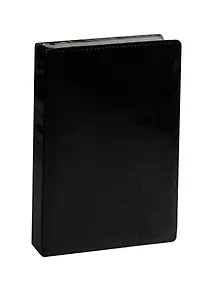 Ежедневник полудат. А5 192л "Classic" черный, иск.кожа, поролон, тон.бумага, справ.мат-лы, ляссе, Listoff