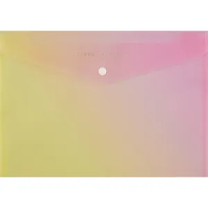 Папка-конверт А4 на кнопке "Aurora Borealis", ассорти