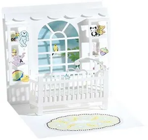 3D открытка Колыбель (Baby Crib) (квадрат) (594)