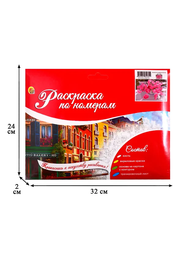 Набор ТМ Рыжий Кот Раскраска на картоне A4 Пионовидные розы (Арт. Р-2435) 2808996 — 3