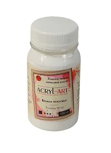 Краска акриловая "Акрил-Арт" белила титановые,100мл,банка, Таир