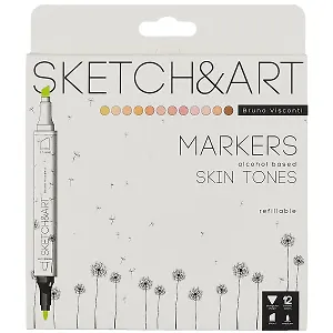 Маркеры для скетчинга 12цв "SKETCH&ART" Портрет, Bruno Visconti