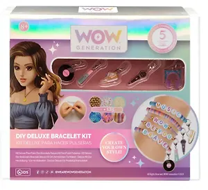 WOW, Большой набор для создания браслетов 70 бусин с буквами, 100 разноцветных бусин, 5 шармов, 4 цвета нити-основы