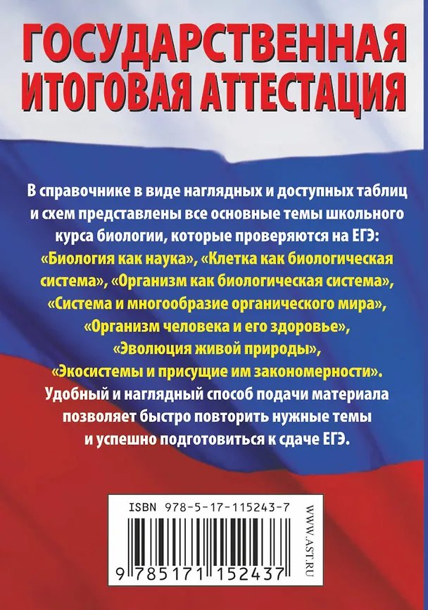Книга Биология. Краткий справочник в таблицах и схемах для подготовки к ЕГЭ (Андрей Маталин) — 2