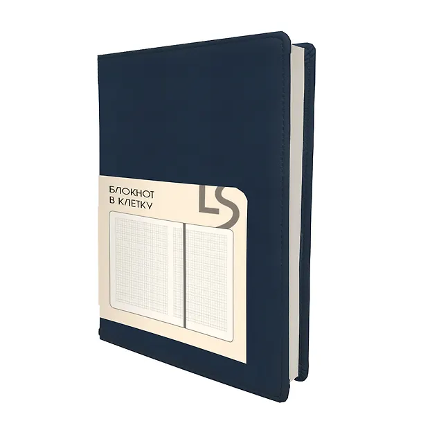 Записная книжка «Maple. Blue» А6+, 136 листов в клетку, экокожа, Listoff 3126011 — 1