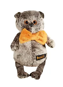 Игрушка мягкая Budi Basa, Басик в рыжем бархатном банте 19см